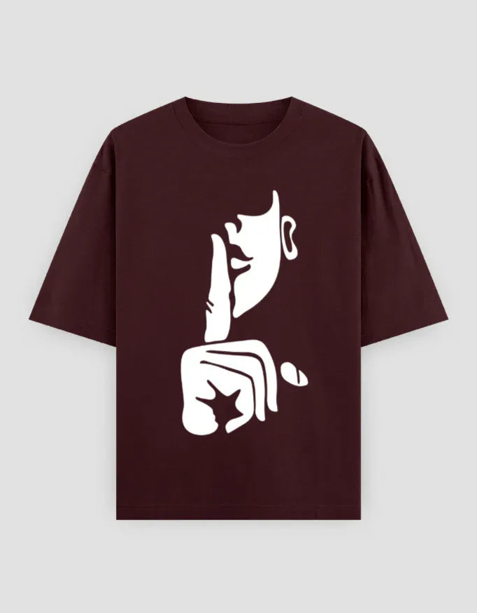 Silent Graphic Oversized Classic T-Shirt for Men - Not So Suttle