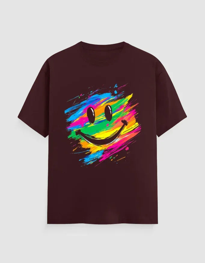 Color Smile Graphic T-Shirt for Men - Not So Suttle