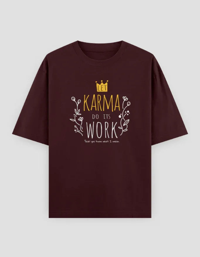 Karma Graphic Oversized Classic T-Shirt for Women - Not So Suttle