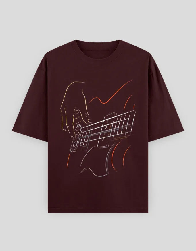 Guitar Graphic Oversized Classic T-Shirt for Men - Not So Suttle