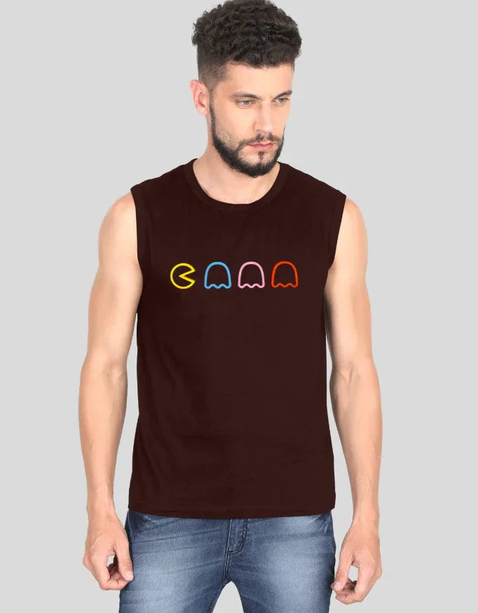 Packman Sleeveless Graphic T-Shirt for Men - Not So Suttle