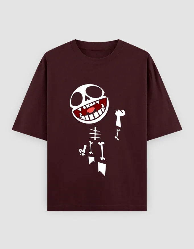 Dancing Skeleton Graphic Oversized Classic T-Shirt for Men - Not So Suttle