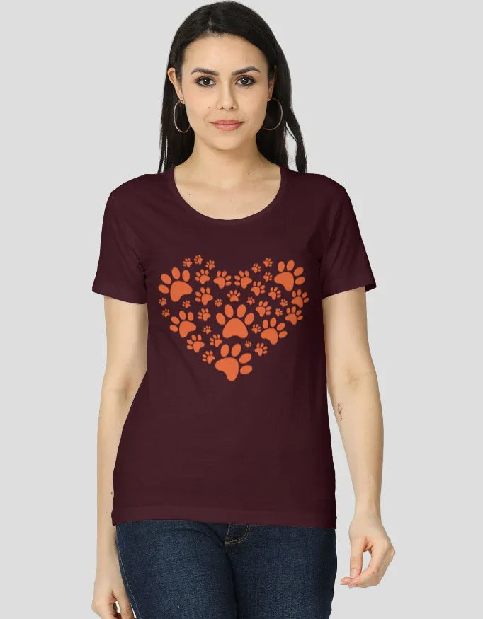 Paws Love Graphic Classic T-Shirt for Women - Not So Suttle