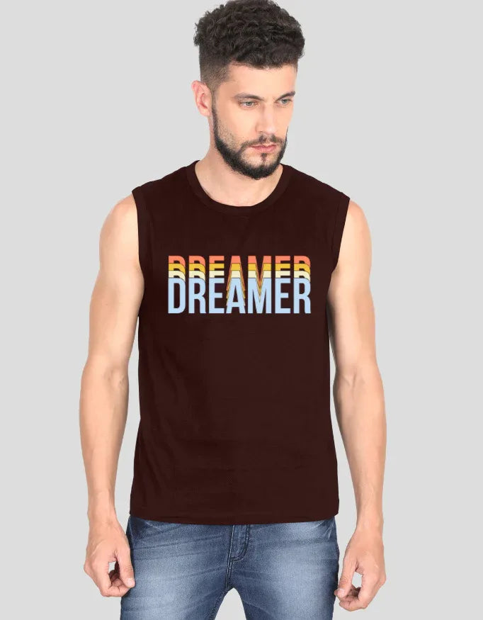 Dreamer Sleeveless Graphic T-Shirt for Men - Not So Suttle