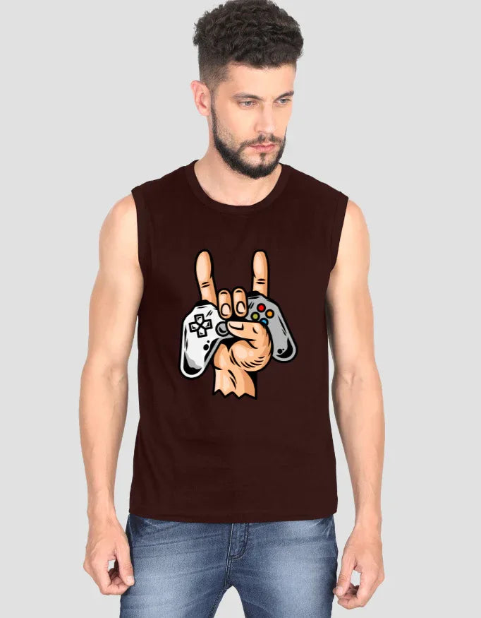 Gamer Graphic Sleeveless T-Shirt for Men - Not So Suttle