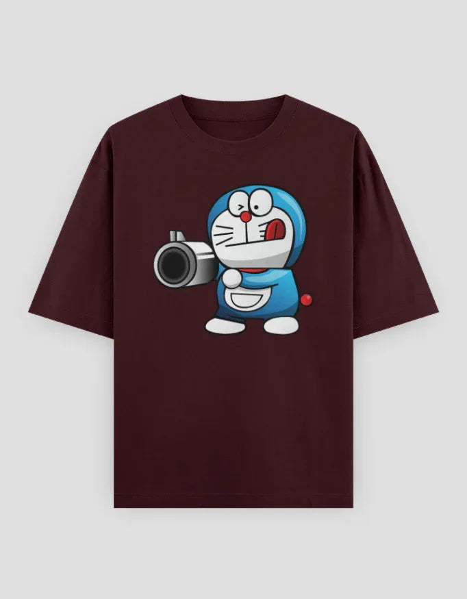 Doremon Graphic Oversized Classic T-Shirt for Women - Not So Suttle