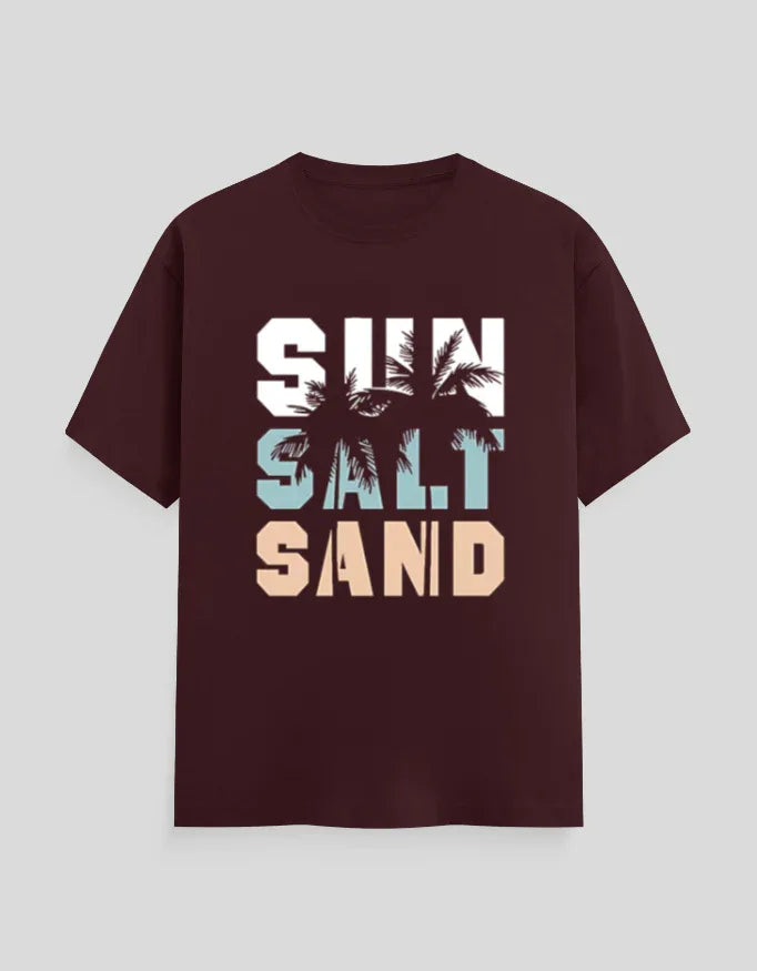 Sun Salt Sand Graphic Classic Crew T-Shirt for Men - Not So Suttle