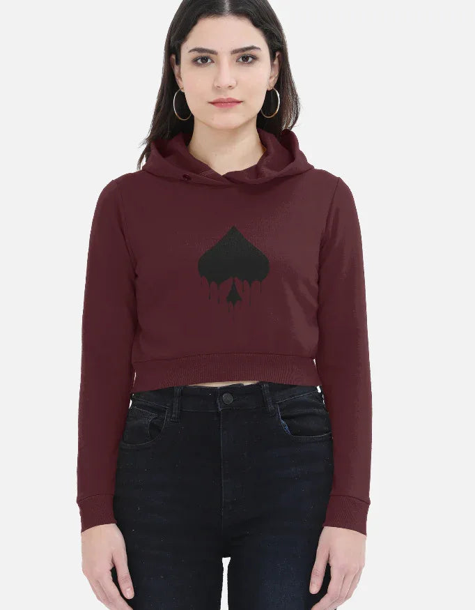 Club Graphic Cropped Hoodie for Women - Not So Suttle