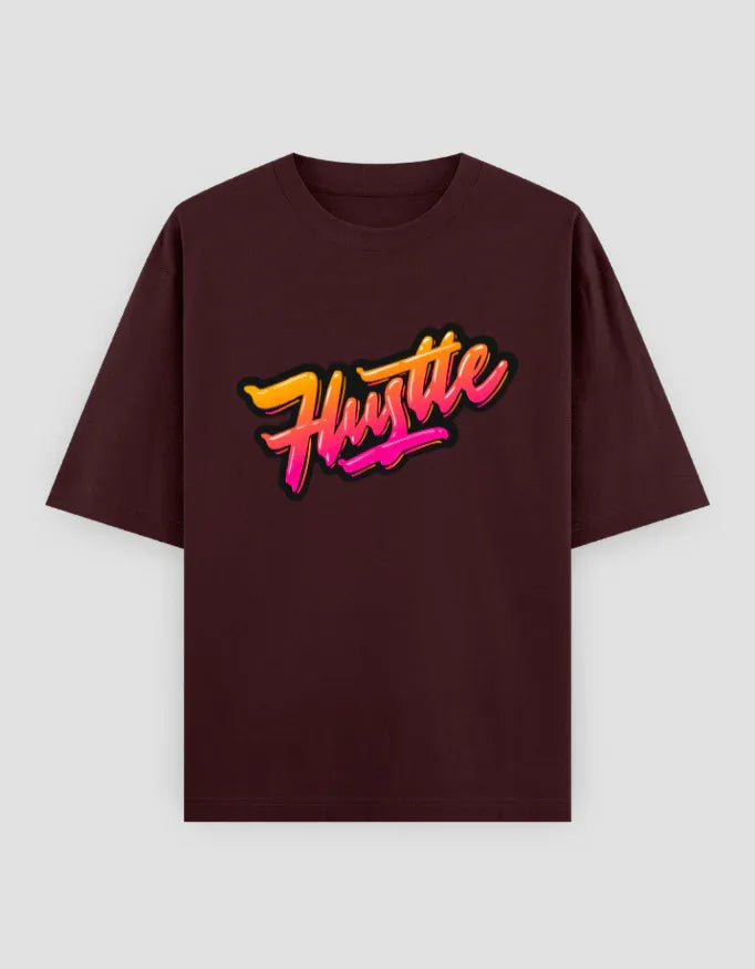 Hustle Graphic Oversized Classic T-Shirt for Men - Not So Suttle