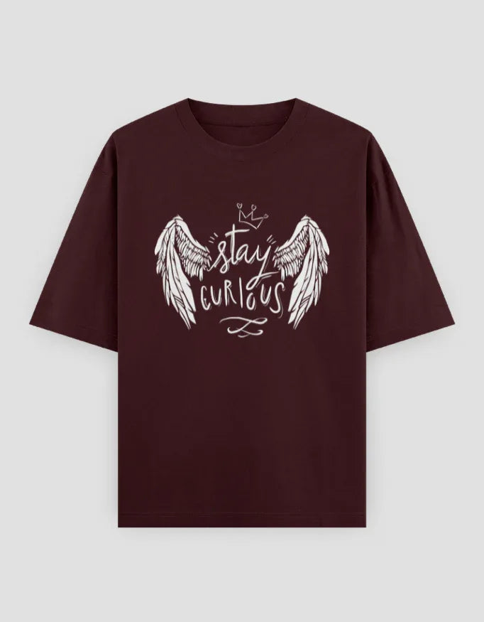 Stay Curious Graphic Oversized Classic T-Shirt for Women - Not So Suttle