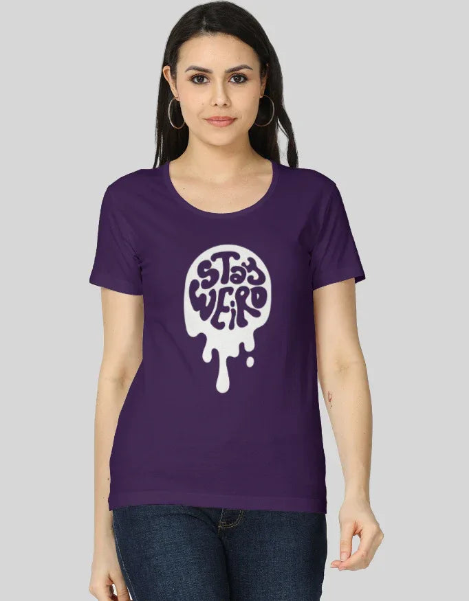 Stay Weird Graphic Classic T-Shirt for Women - Not So Suttle