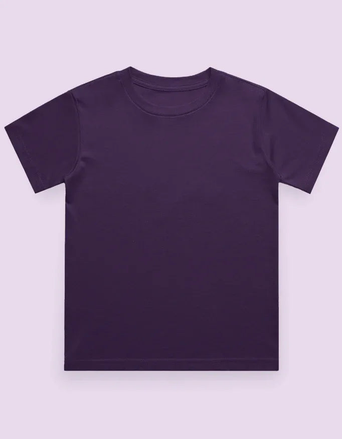 Boy's Crew Neck T-Shirt Purple - Not So Suttle