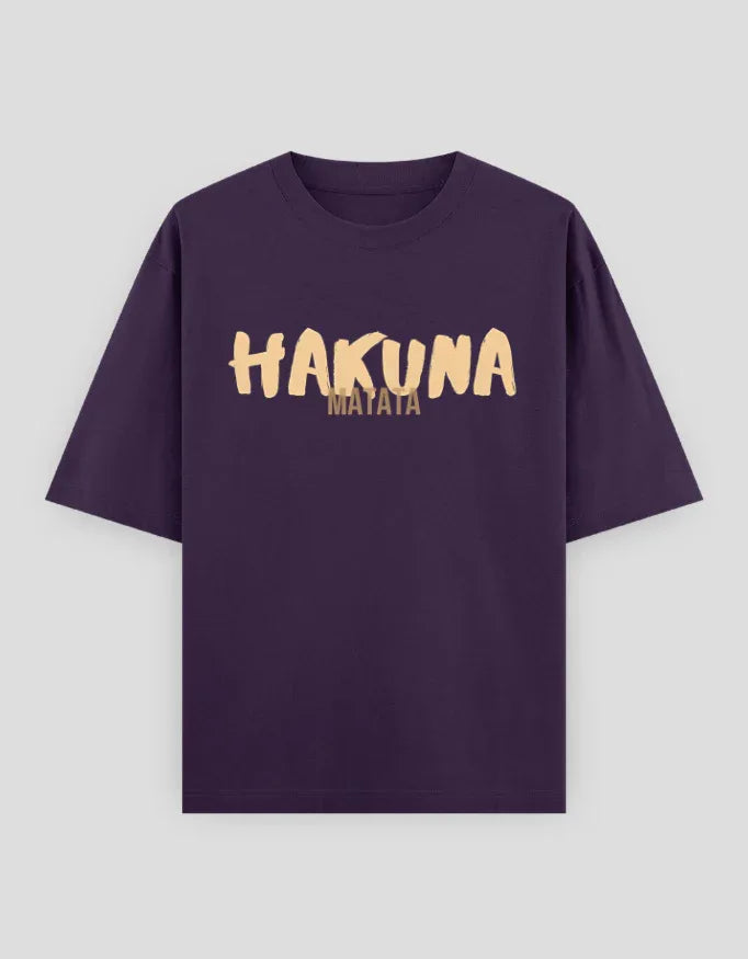 Hakuna Matata Graphic Oversized Classic T-Shirt for Men - Not So Suttle
