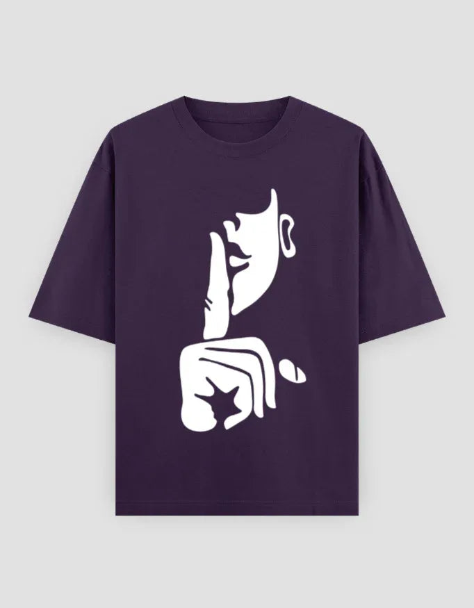 Silent Graphic Oversized Classic T-Shirt for Men - Not So Suttle
