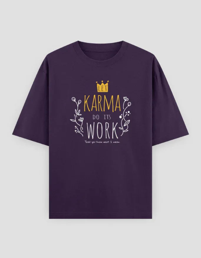 Karma Graphic Oversized Classic T-Shirt for Women - Not So Suttle