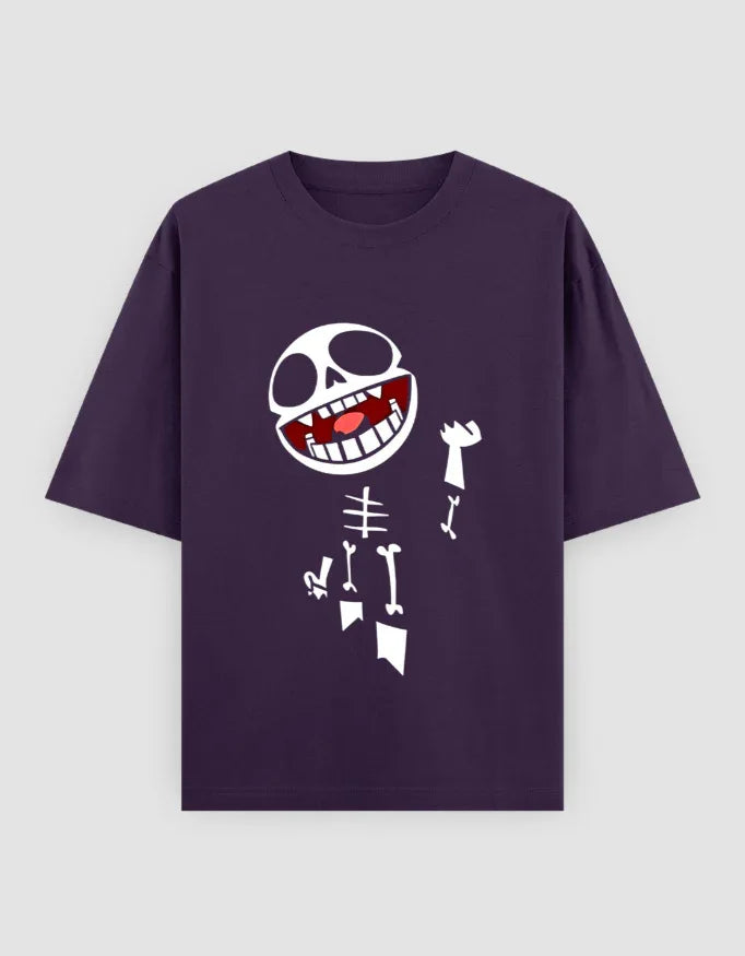 Dancing Skeleton Graphic Oversized Classic T-Shirt for Men - Not So Suttle