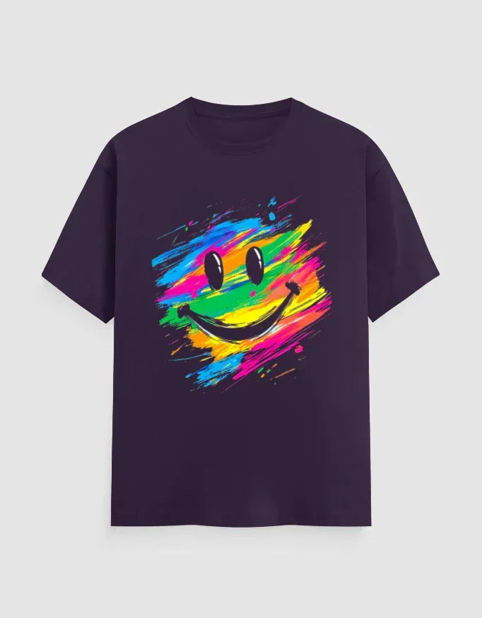 Color Smile Graphic T-Shirt for Men - Not So Suttle