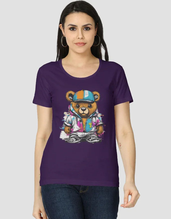Teddy Bear Graphic Classic T-Shirt for Women - Not So Suttle