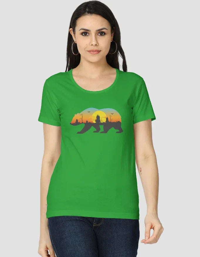 Travel Bear Graphic Classic T-Shirt for Women - Not So Suttle