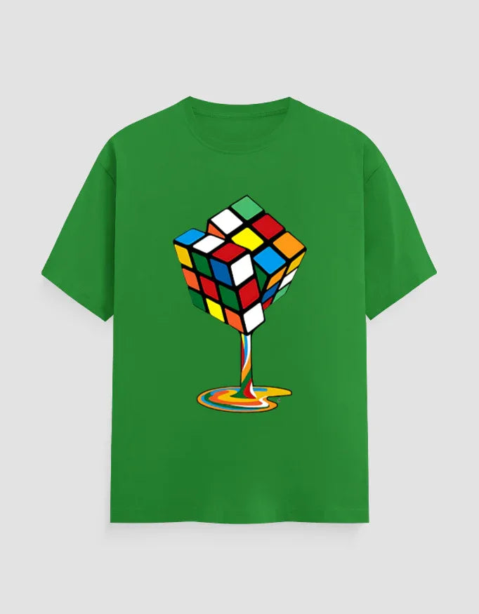 Melting Cube Graphic T-Shirt for Men - Not So Suttle