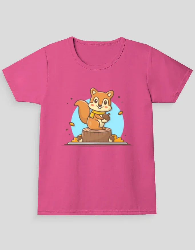 Squirrel Graphic T-Shirt for Girl's - Not So Suttle