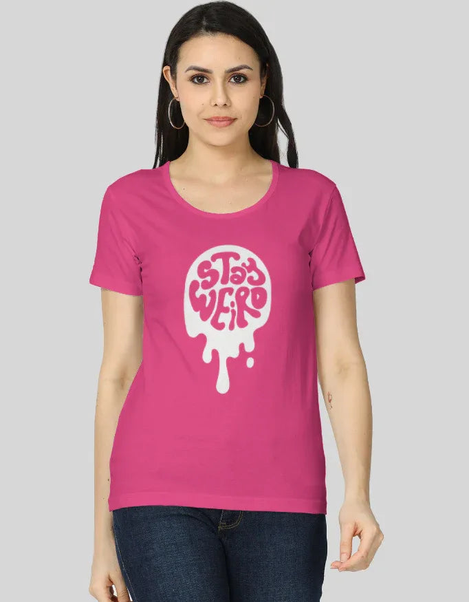 Stay Weird Graphic Classic T-Shirt for Women - Not So Suttle