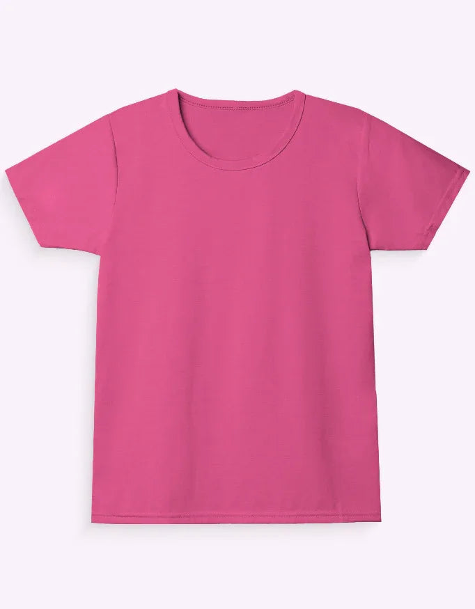 Girl's Crew Neck Pink T-Shirt - Not So Suttle
