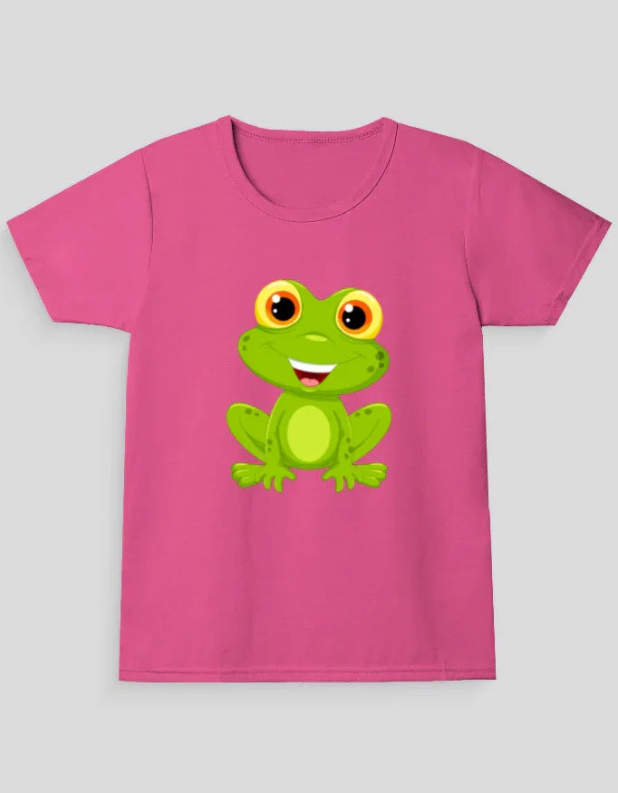 Sitting Frog Graphic T-Shirt for Girl's - Not So Suttle