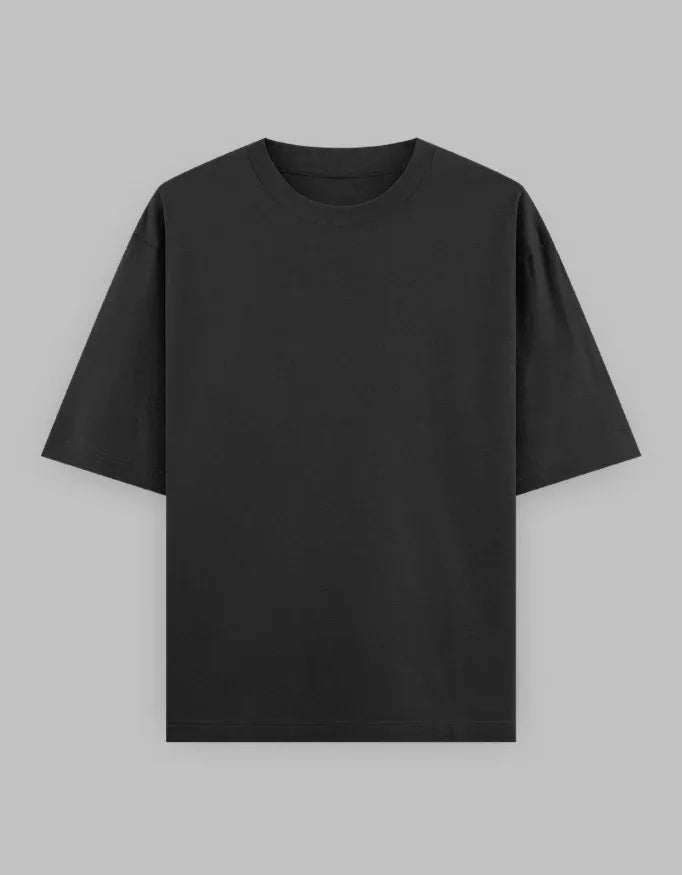 Solid Black Oversized Classic T-Shirt for Men - Not So Suttle