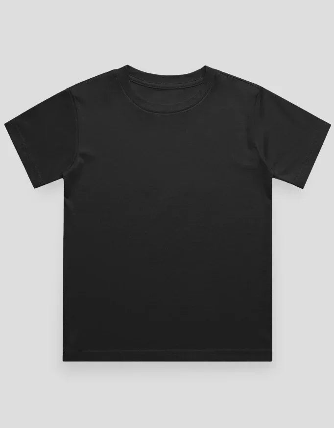 Boy's Crew Neck T-Shirt Black - Not So Suttle