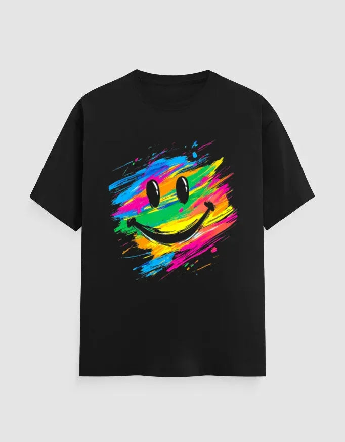 Color Smile Graphic T-Shirt for Men - Not So Suttle