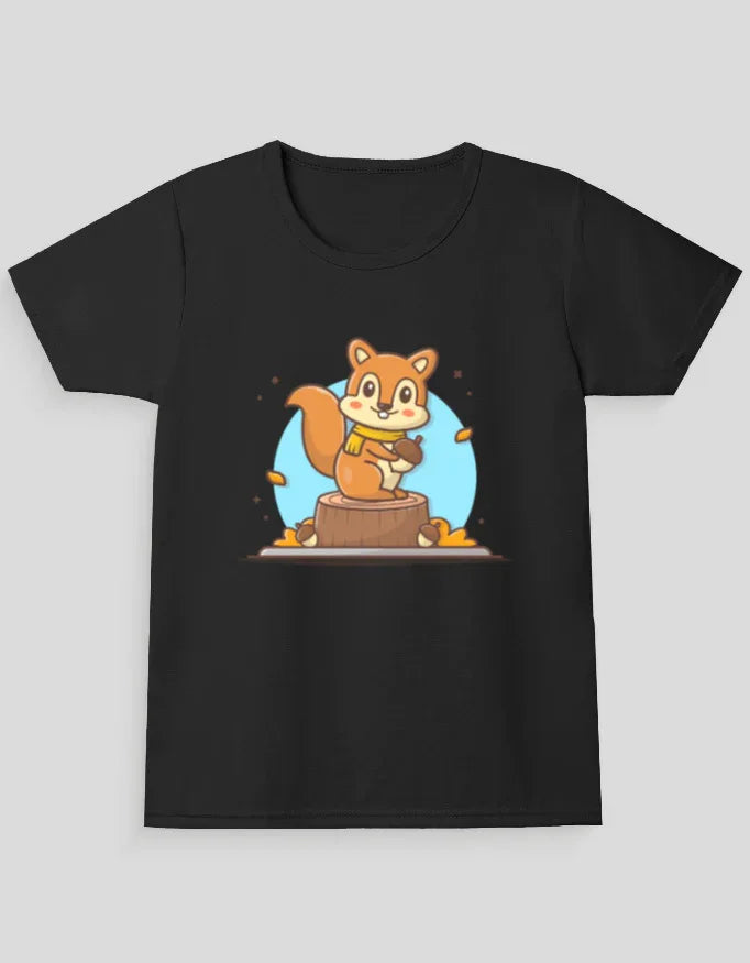 Squirrel Graphic T-Shirt for Girl's - Not So Suttle