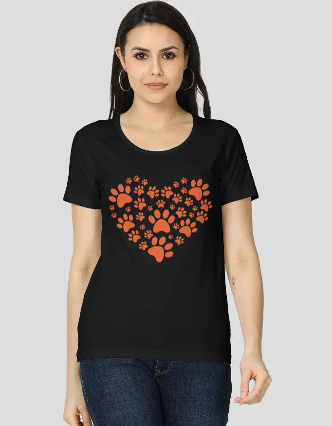 Paws Love Graphic Classic T-Shirt for Women - Not So Suttle