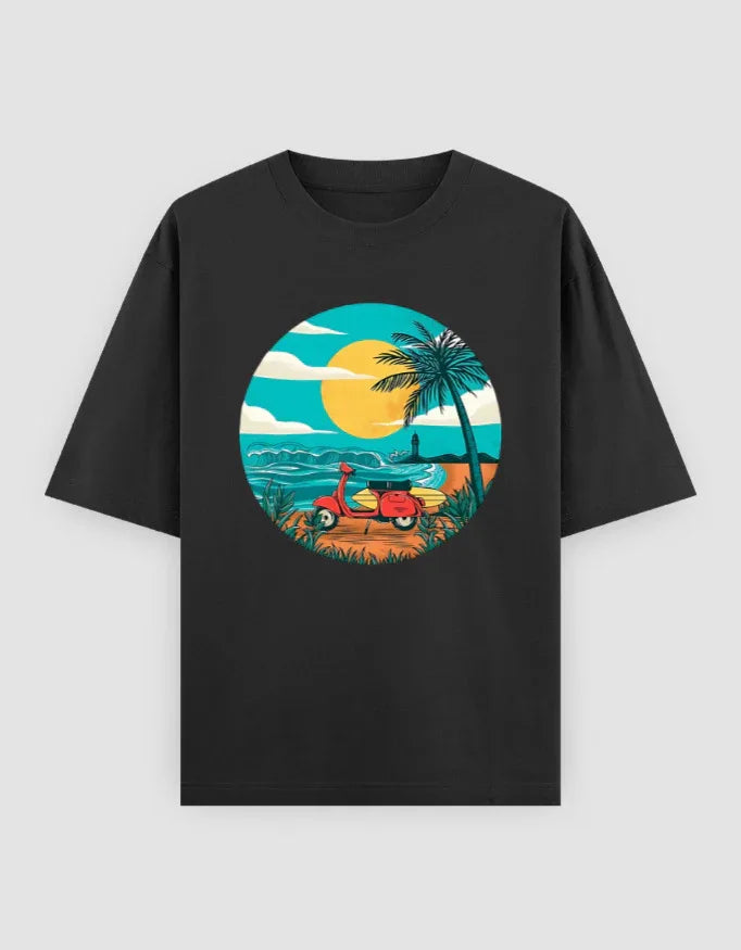 Scooter Graphic Oversized Classic T-Shirt for Men - Not So Suttle