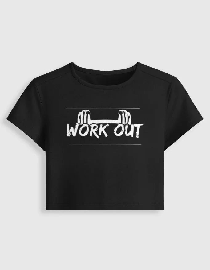 Workout Graphic body-hugging fit Baby Tee for Women - Not So Suttle