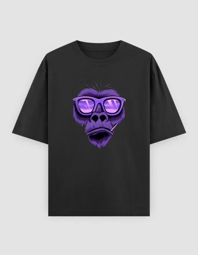 Purple Gorilla Graphic Oversized Classic T-Shirt for Men - Not So Suttle