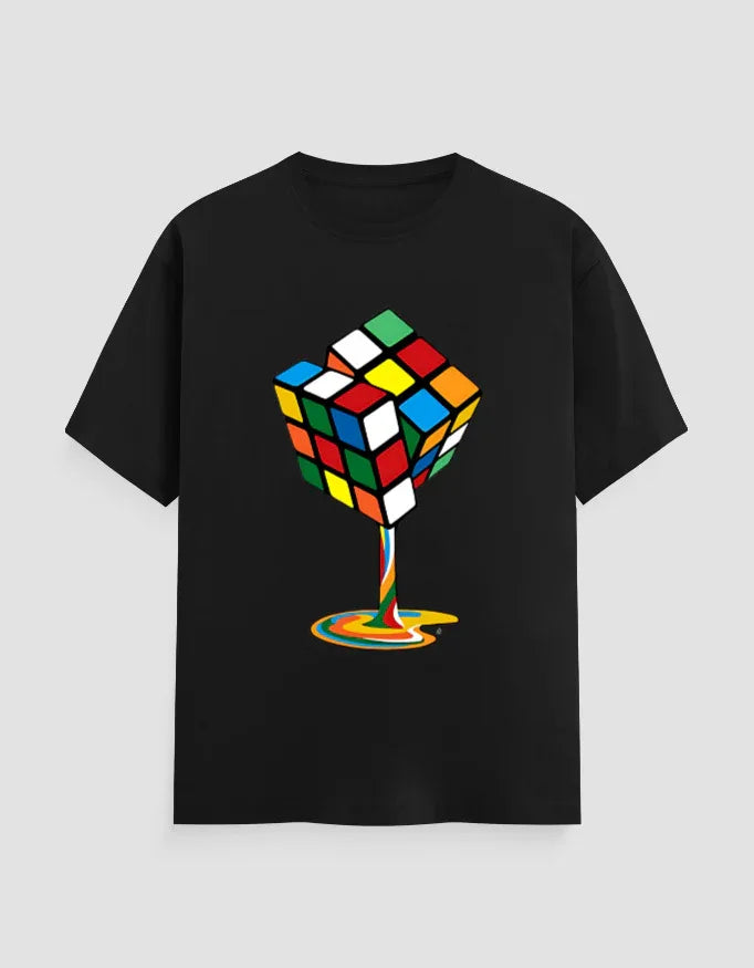 Melting Cube Graphic T-Shirt for Men - Not So Suttle