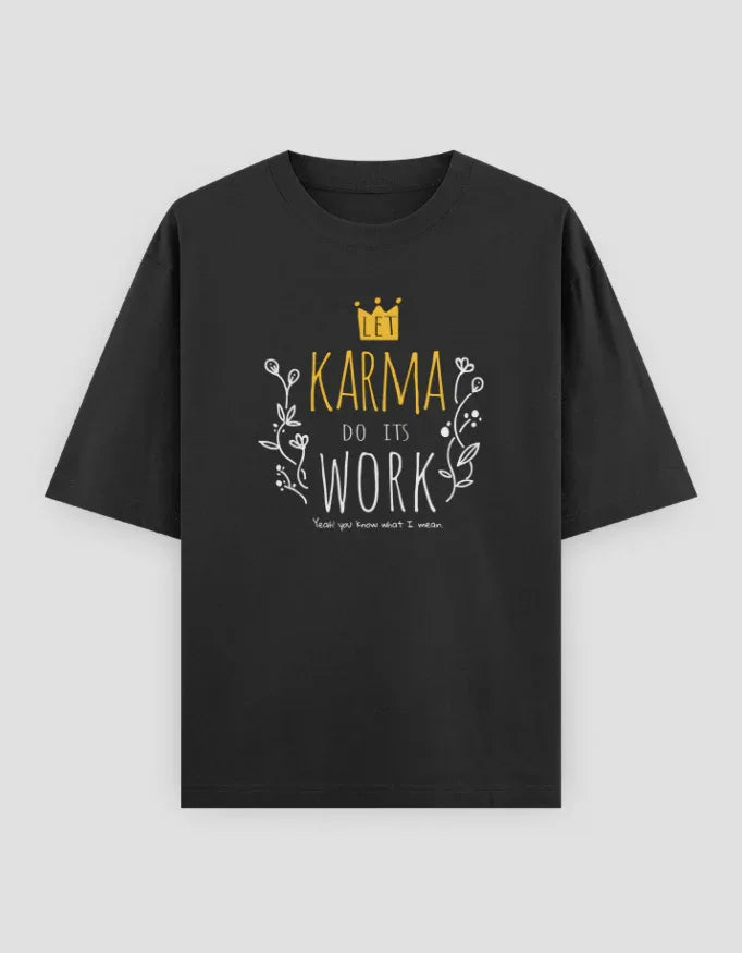 Karma Graphic Oversized Classic T-Shirt for Women - Not So Suttle