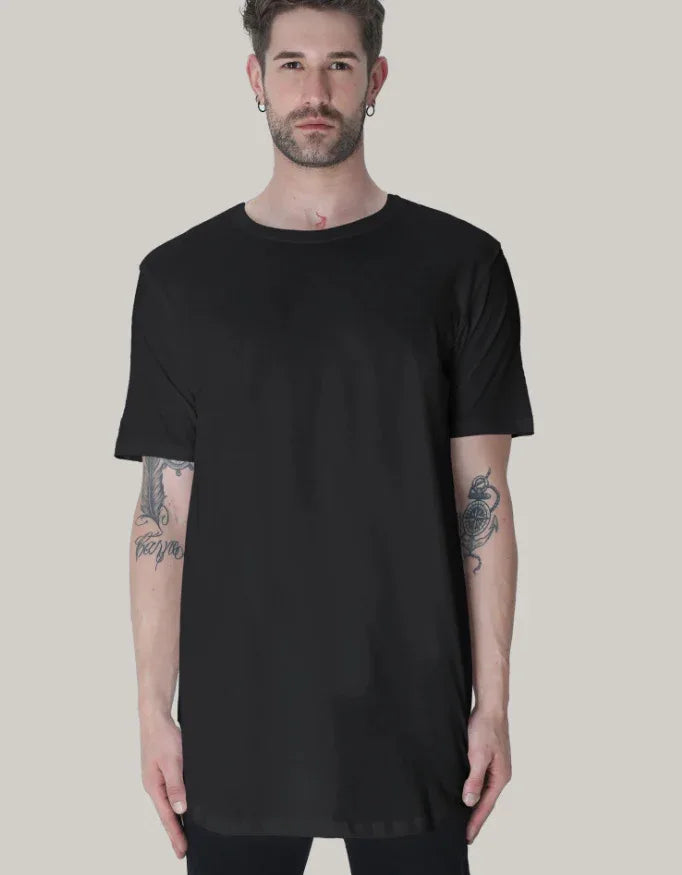 Men's Longline Curved Tee - Not So Suttle