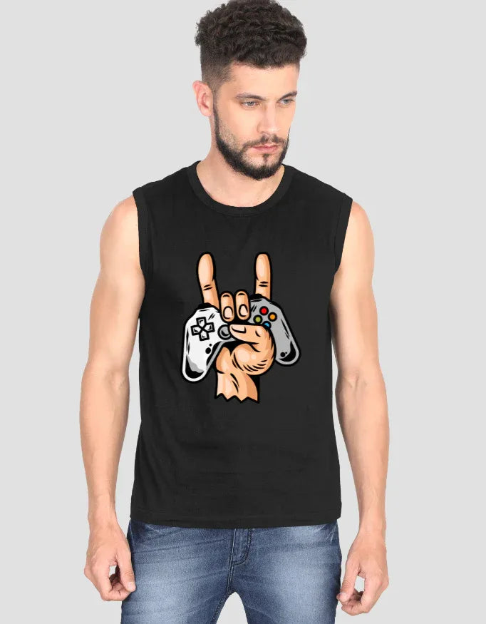 Gamer Graphic Sleeveless T-Shirt for Men - Not So Suttle