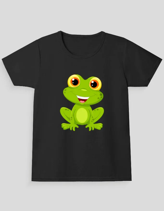 Sitting Frog Graphic T-Shirt for Girl's - Not So Suttle