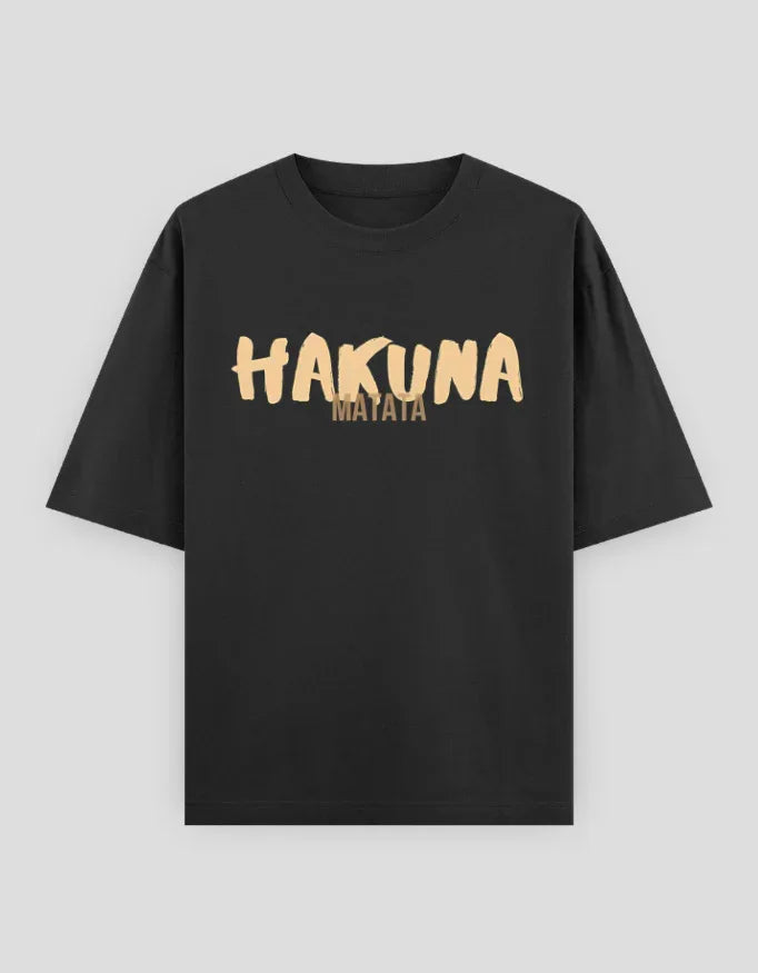Hakuna Matata Graphic Oversized Classic T-Shirt for Men - Not So Suttle
