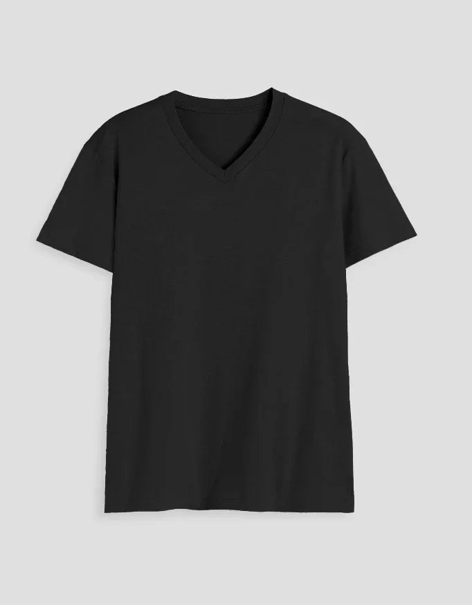Solid V Neck T-Shirt for Men - Not So Suttle