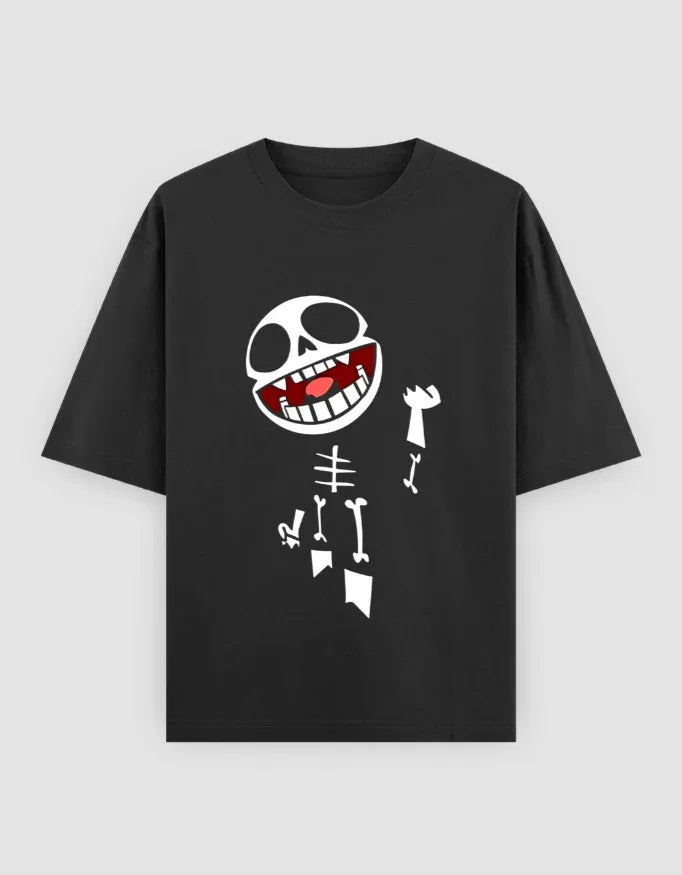 Dancing Skeleton Graphic Oversized Classic T-Shirt for Men - Not So Suttle