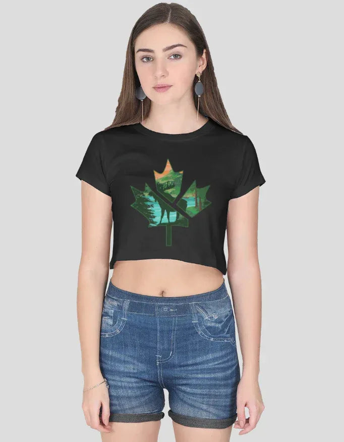 Autumn Graphic Crop Top for Women - Not So Suttle