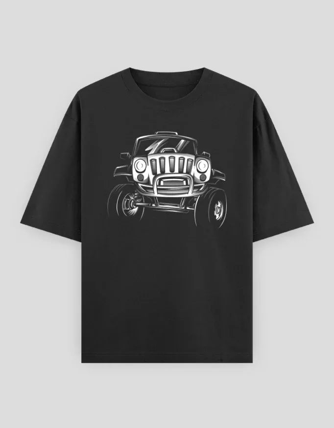 Off Road Graphic Oversized Classic T-Shirt for Men - Not So Suttle