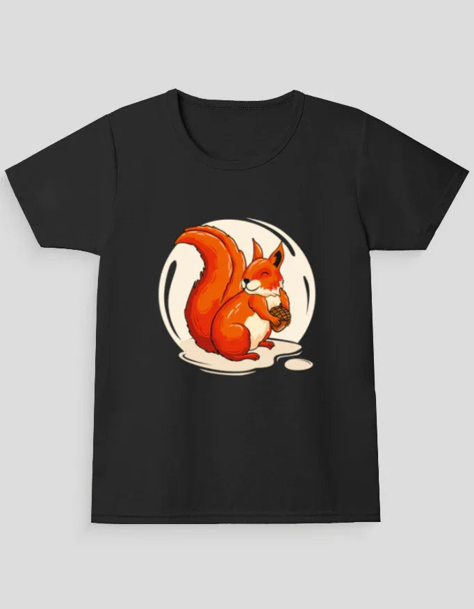 Squirrel Graphic T-Shirt for Girl's - Not So Suttle