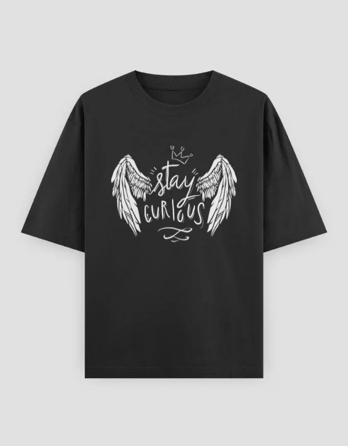 Stay Curious Graphic Oversized Classic T-Shirt for Women - Not So Suttle