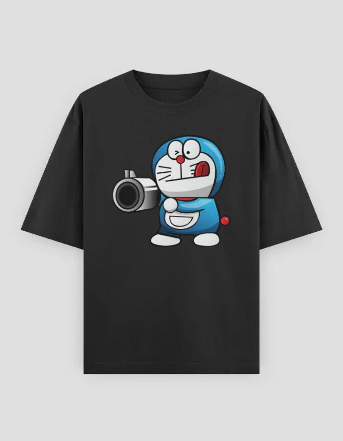 Doremon Graphic Oversized Classic T-Shirt for Women - Not So Suttle