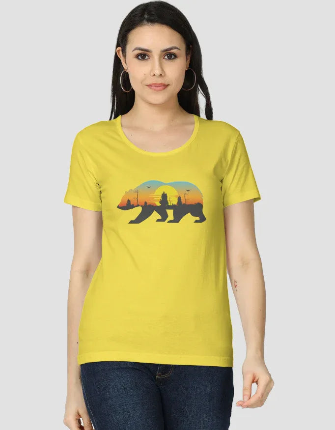 Travel Bear Graphic Classic T-Shirt for Women - Not So Suttle